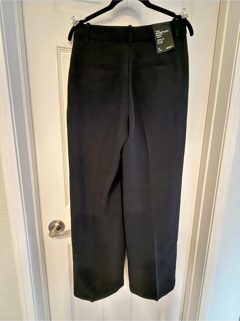 Aritzia The Effortless Pant Wide Leg Black Pants Size 6 Short NWT